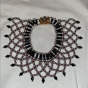 Jewelry - Bib necklace in silver and black Jewelry - Bib necklace in silver and black
